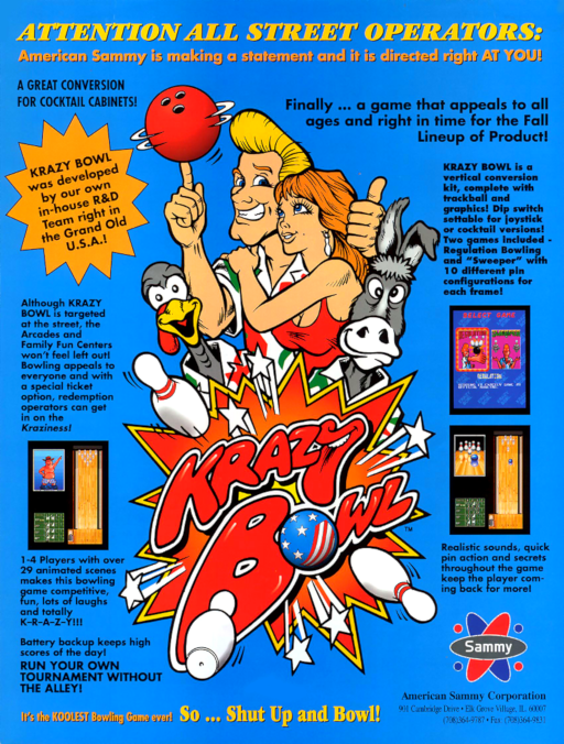 Krazy Bowl Arcade Game Cover